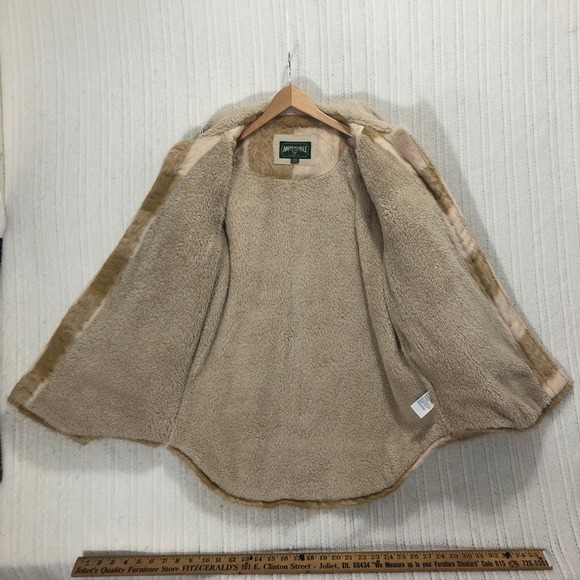 American Eagle Sherpa Lined Plaid Shacket Jacket Button Up Women's Size Medium - Picture 9 of 9